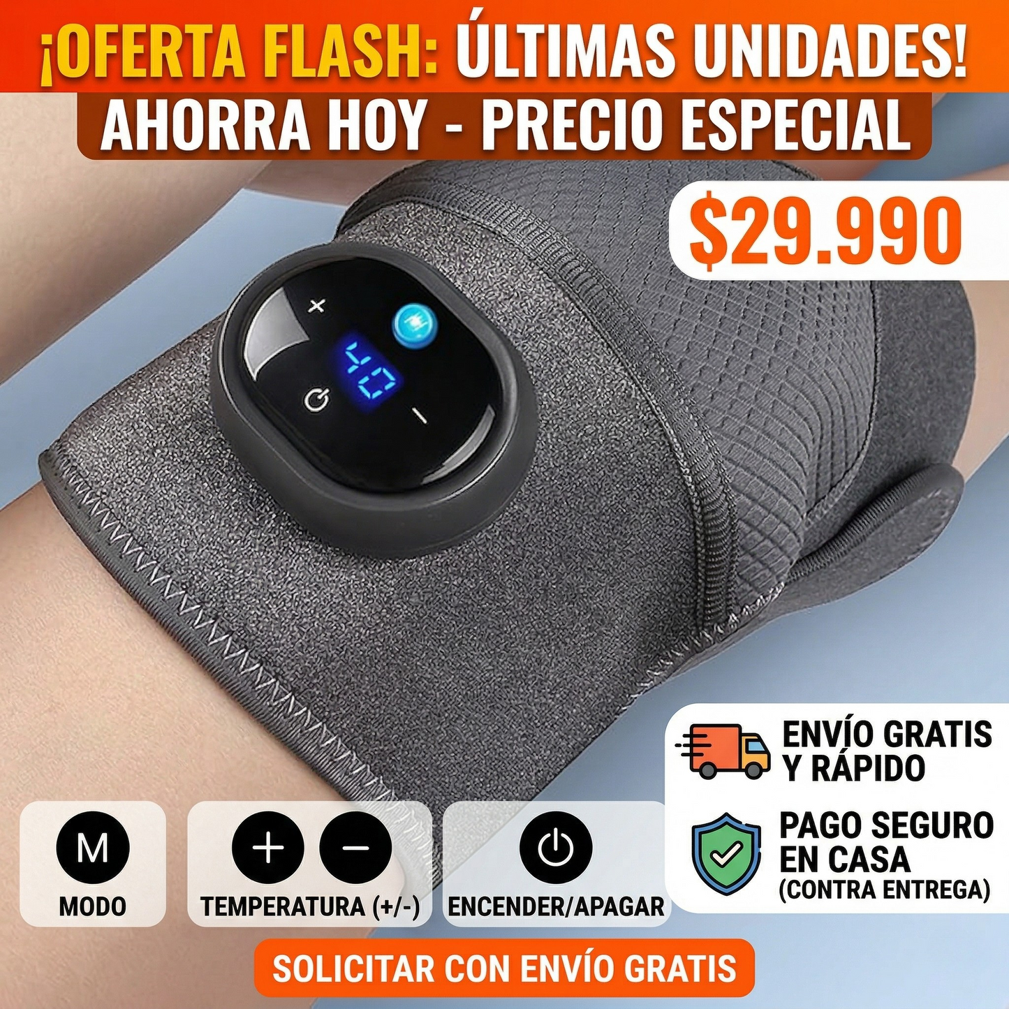 ThermoKnee™ | Rodillera Inteligente Alivio 3 en 1