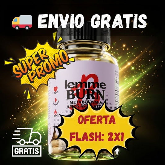 Lemme Burn™ -  Interruptor natural que acelera tu metabolismo. 60 Caps.