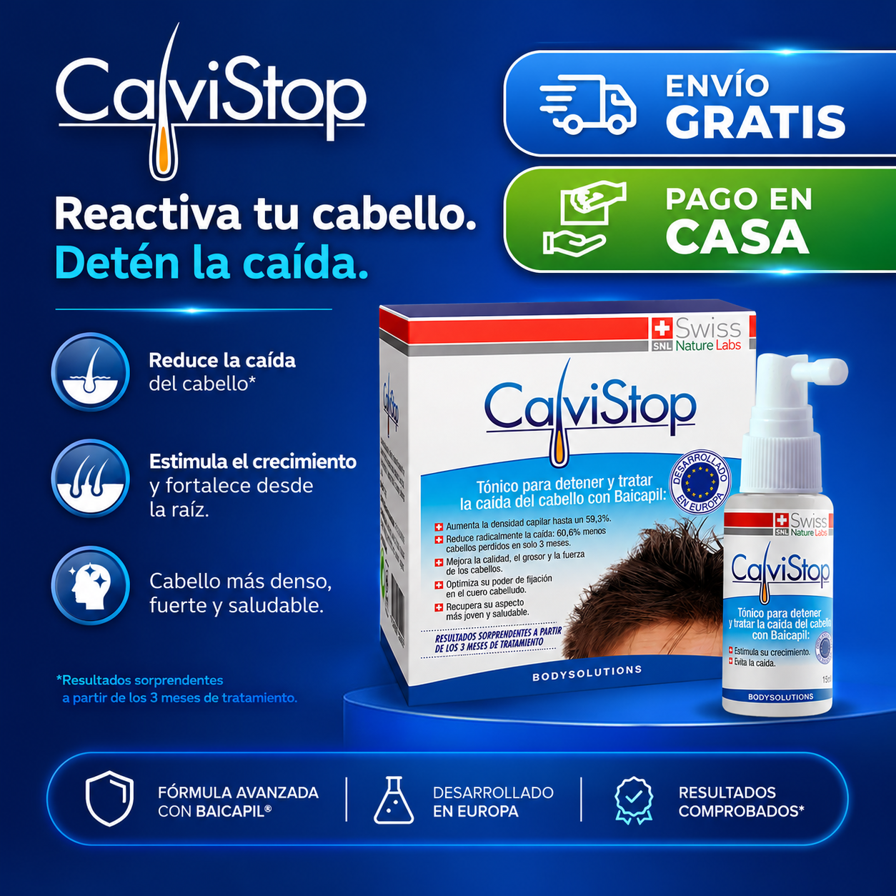 Calvistop™ - Detén la caída hoy. Reactiva tu cabello desde la raíz